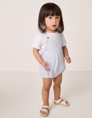 Cotton Textured Bubble Romper & T-Shirt Set (0–18mths)