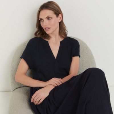 Cotton Tiered Midi Dress