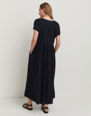 Cotton Tiered Midi Dress