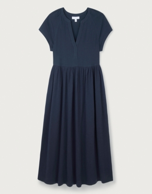 Cotton Tiered Midi Dress