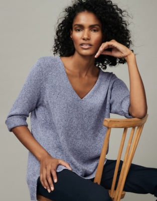 Cotton V Neck Jumper Clothing Sale The White Company