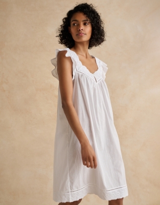 Cotton Vintage Floral Embroidered Nightie
