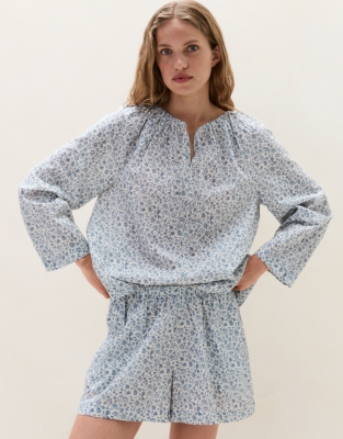 Cotton Voile Ditsy Shortie Set