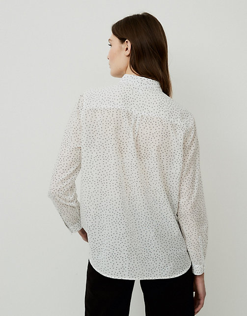 Cotton Voile Spot Print Shirt, | Tops & Blouses | The White Company US