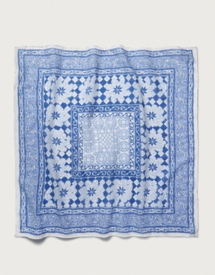 Cotton Voile Square Scarf Accessories Sale The White Company UK