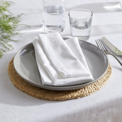 Cotton White Napkins Set of 4 Home Accessories Sale The White