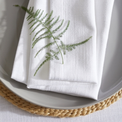 Cotton White Napkins Set of 4 Home Accessories Sale The White