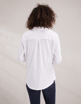 Cotton Woven Pocket Jersey Shirt | Tops & T-Shirts | The White Company UK