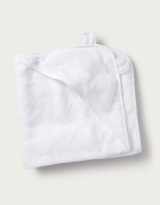 Plain white hooded baby 2024 towels