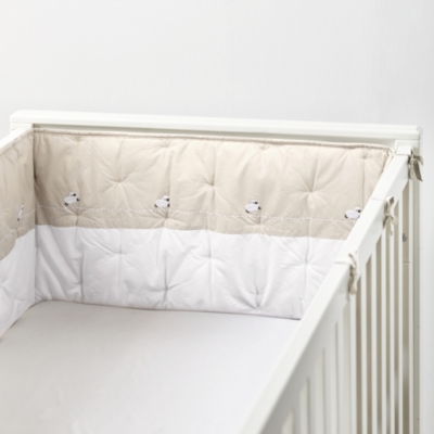 White company store cot bumper