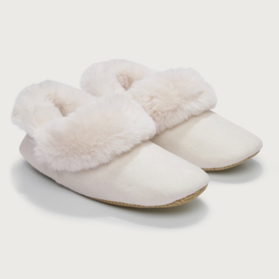 Cozy Faux Fur Trim Boot Slippers