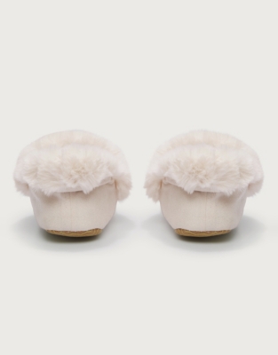 Cozy Faux Fur Trim Boot Slippers
