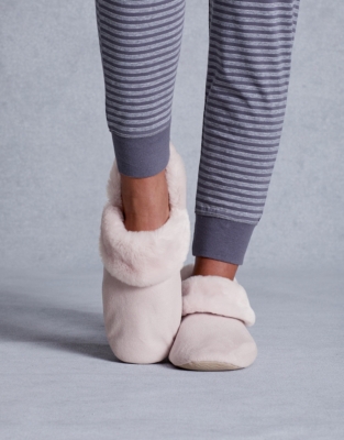 White company shop slipper boots