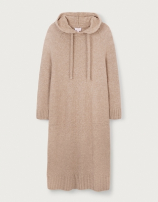 Cozy Stitch Detail Hooded Lounge Dress