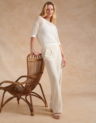 Crepe Wide Leg Pants