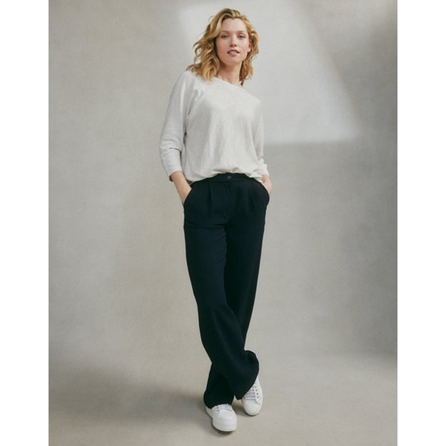 Crepe Wide-Leg Trousers | Trousers & Leggings | The White Company