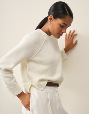 Crew Neck Jumper with Cotton