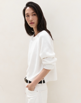 Crew Neck Jumper with Cotton