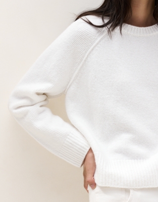 Crew Neck Jumper with Cotton