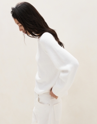 Crew Neck Jumper with Cotton