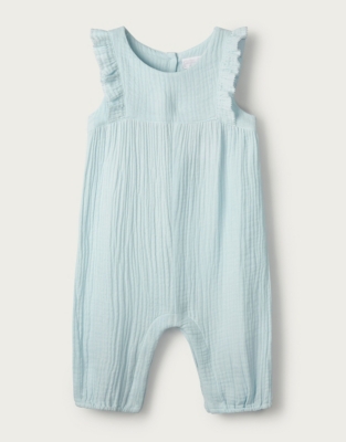 Crinkle Cotton Dungarees | Baby & Children's Sale | The White Company UK