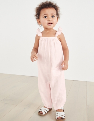 Crinkle Cotton Lace Detail Jumpsuit (0–18mths) | Baby & Children's Sale ...