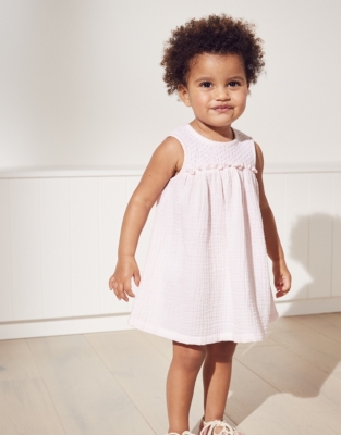 Crinkle-Cotton Smocked Dress | Baby & Children's Sale | The White ...