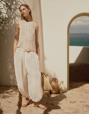 Crinkle Harem Trousers