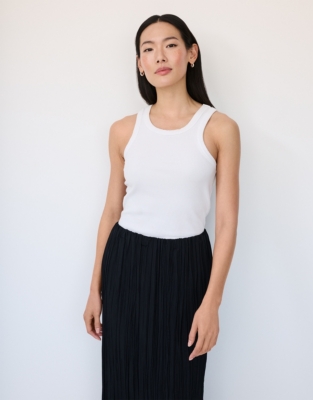 Crinkle Midi Skirt