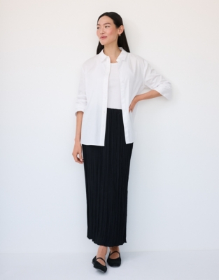 Crinkle Midi Skirt