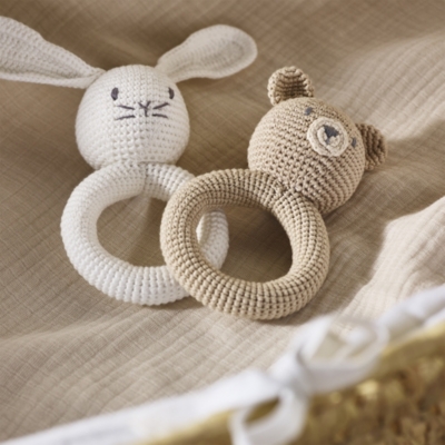 Crochet Bear And Bunny Rattles – Set of 2