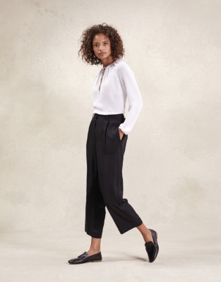 cropped straight pants