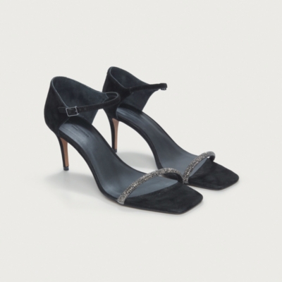 Crystal Strap Heeled Sandals