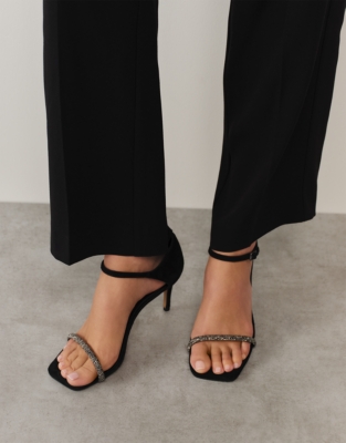 Crystal Strap Heeled Sandals