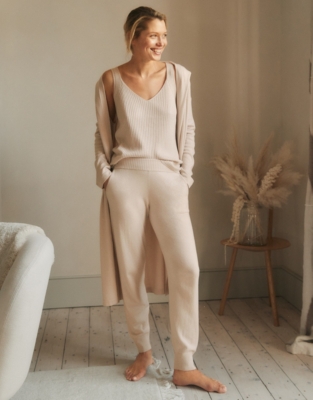 Cuffed Joggers With Cashmere Loungewear The White Company UK