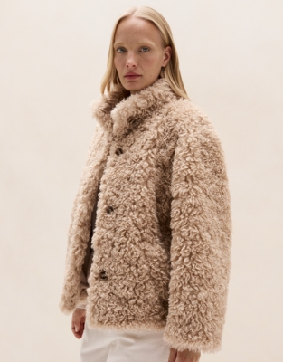 Curly Faux-Fur Coat