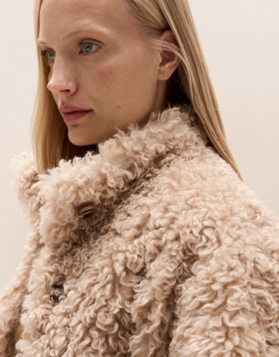 Curly Faux-Fur Coat