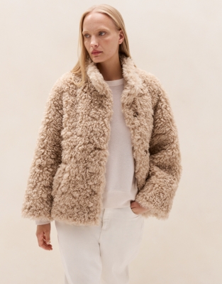 Curly Faux-Fur Coat
