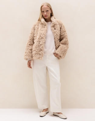 Curly Faux-Fur Coat