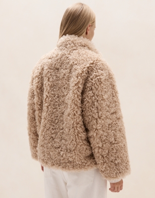 Curly Faux-Fur Coat
