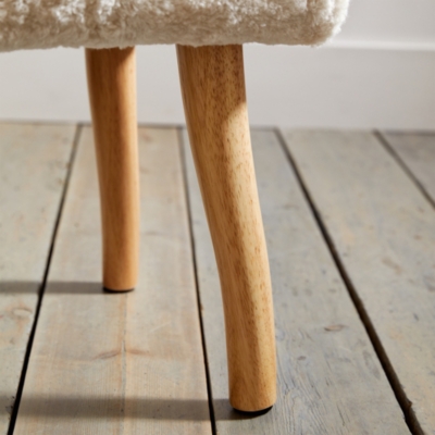 Curly Sheepskin Bench