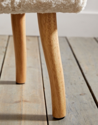 Curly Sheepskin Bench