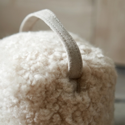 Curly Sheepskin Doorstop