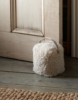 Curly Sheepskin Doorstop