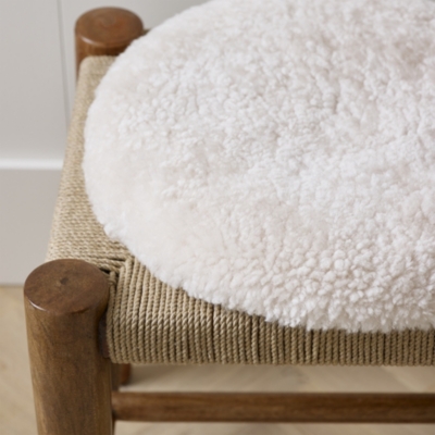 Curly Sheepskin Seat Pad Pearl Home Decor The White Company Us