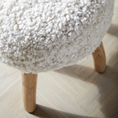 Curly Sheepskin Stool