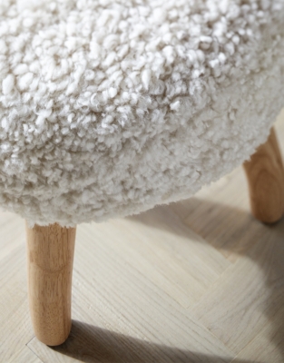 Curly Sheepskin Stool