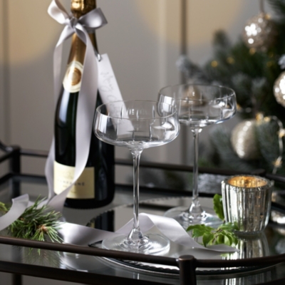 Cut Glass Champagne Coupe Set Of 2 Glassware The White Company Us