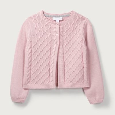 Dusky Rose Cable Cardigan (1-6yrs) | Children's & Baby Sale | The White ...