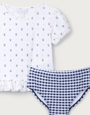 Daisy Rash Guard & Bottoms Set (0–4yrs)